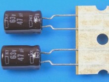 47uF/63V Nippon KY Elektrolytický Kondenzátor - Low ESR, Dlhá životnosť