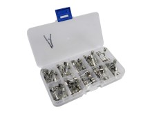 Sada sklenených poistiek F 5x20mm - 10 hodnôt 0,5A až 20A