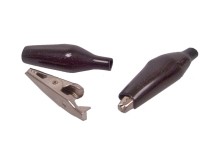 Merací krokodílky letovacie 35mm - čierny