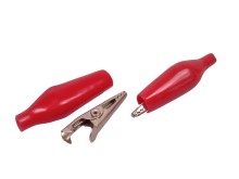 Merací krokodílček letovací 35mm - červený