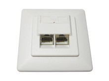 Zásuvka RJ45 2x8/8 LSA pre zapustenú montáž CAT5e