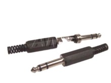 Konektor JACK 6.3mm stereo samec plast