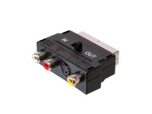 Redukcia SCART na CINCH a S-VHS s prepínačom