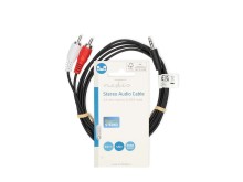 Kábel 3.5mm jack na 2xCINCH 1.5m CAGL22200BK15 Nedis