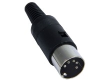 DIN 5kolíkový kábelový repro konektor samec