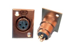 XLR 3-pólový samičí konektor pre panelovú montáž