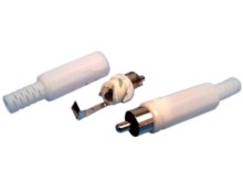 CINCH Konektor Plastový Samec Biely