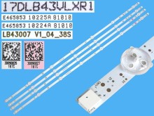 LED podsvit sada Vestel 17DLB43VLXR1, 4 pásky 805mm D-LED BAR.43DL VNB 23349477/30090826/30090827