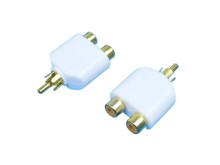 Redukcia CINCH na 2x CINCH - rozdvojka biela