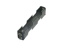 Puzdro na batérie 4x AA - čierne, plastové