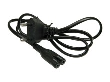 Sieťový kábel 1.5m pre radiomagnetofóny a malé prístroje 230V - čierny