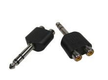 Redukcia konektora jack 6.3mm na 2xCINCH