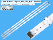 LED podsvit sada LG AGF78899501 - 3 pásky 828mm pre LCD panely 43"