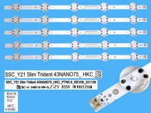 Sada LED podsvietenia 467mm pre LG 43" - 5 pásikov Trident 43NANO75