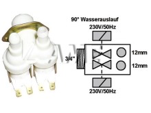 Univerzálny dvojcestný napúšťací ventil 3/4" s výstupy 12mm