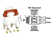Univerzálny dvojcestný napúšťací ventil 3/4" s výstupy 15mm