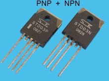 Tranzistorový pár STD03N + STD03P pre NF výkonové zosilňovače Denon