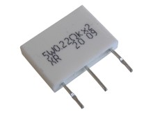 Dvojnásobný axiálny odpor TR5 2x0R22 / 5W RSS5WK-0,22