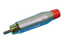 Konektor CINCH Amphenol ACPR-SRD - Zástrčka RCA s červeným koncom