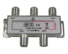 Anténny rozbočovač TV 4 výstupy 1xDC pass RO11