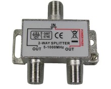 Anténny rozbočovač TV 2 výstupy 1xDC pass RO09