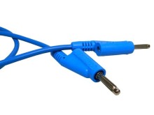 Merací šnúra banánek 4mm - modrá, 20A, 100cm