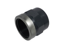 Spojka lepenia PVC 63 mm s vnútorným závitom a kovovým krúžkom