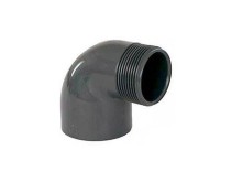 Koleno 90° PVC s vonkajším závitom 63 mm x 2"