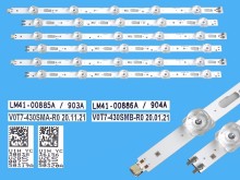 LED podsvit sada 805mm pre Samsung 43TU - 6 kusov