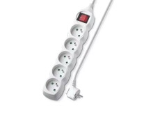 Predlžovací kábel 5 zásuviek 3m Geti GEC53S s vypínačom