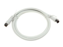 Anténny kábel SAT 1.5m s F konektormi - biely