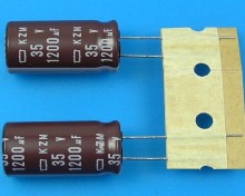 Kondenzátor elektrolytický 1200uF/35V 105°C Nippon KZM