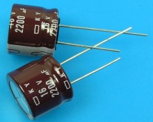 Elektrolytický kondenzátor 2200uF/16V 105°C Nippon KY