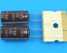 Kondenzátor elektrolytický 470uF/35V 105°C Nippon KY - nízká ESR, dlouhá životnost