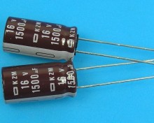 Kondenzátor elektrolytický 1500uF/16V Nippon KZM - 105°C