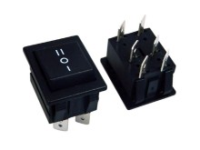 Kolébkový vypínač ARCOLECTRIC C1570ALAAD černý ON-OFF-ON