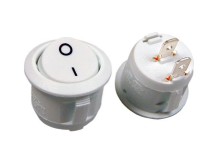 Kulatý kolébkový vypínač SCI R13112A02WW2 bílý ON-OFF