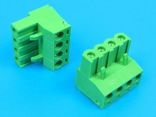 Rozpojovací svorkovnice Female 4 póly zelená TBW-5-4P/GN