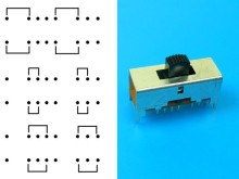 3-polohový prepínač 2 x 8pin RSS3D002B