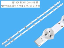 Sada LED podsvietenia 575mm 11LED Vestel - 2 kusy