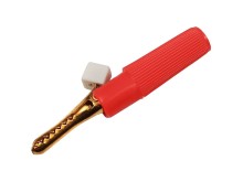 Izolovaný mriežkový krokodíl na banán - červený