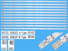 Sada LED podsvietenia Vestel 23443763 - 11 pásikov 707mm