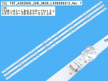 LED podsvet sada Thomson 43D2900 - 3 pásky 780mm 8LED