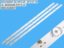 LED podsvit 598mm sada 303CX320031 pre LCD panely 32"