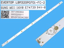 LED podsvit 615mm s 7 D-LED pre LCD panely