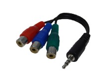 Redukčný kábel 3.5mm jack na 3xCINCH R+G+B 13cm