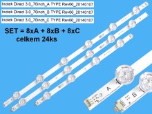 LED podsvit sada LG AGF78402001AL pre 70" panely - 24 pásikov DLED TOTAL ARRAY