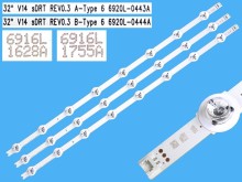 LED podsvietenie pre LCD TV 32" LG/Panasonic - sada 3 pásikov 610mm