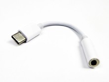 USB-C na 3.5 mm JACK adaptér pre slúchadlá - biely