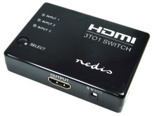 Nedis HDMI Prepínač 3x HDMI Vstup - 1x HDMI Výstup VSWI3453BK